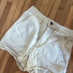 Women's Yellow Denim Shorts